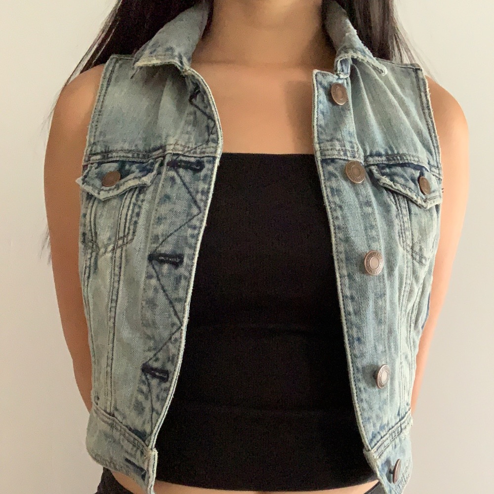 American Eagle denim vest